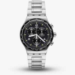 Swatch Night Flight Chronograph Bracelet Watch YVS444GC