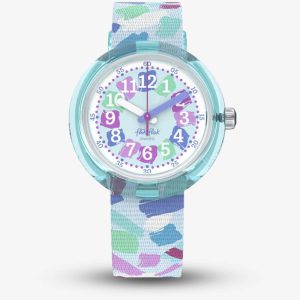 Flik Flak Confetti Chaos Multicoloured Fabric Watch FPNP150