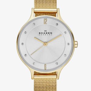 Skagen Ladies Anita Gold Plated Bracelet Watch SKW2150