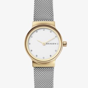 Skagen Ladies Freja Two Colour White Dial Bracelet Watch SKW2666