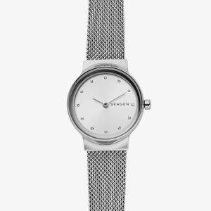 Skagen Ladies Freja Silver Dial Mesh Bracelet Watch SKW2715