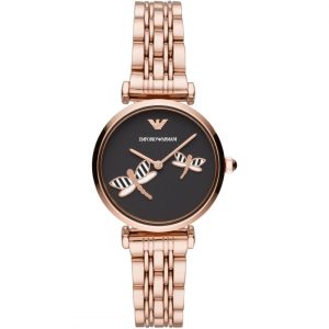Armani Womens Ladies AR11206 Watch – Rose Gold Stainless Steel – One Size