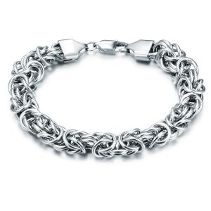 True Rebels Mens Male Chrome steel Bracelet – Silver – Dimension 21 cm