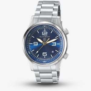 Elliot Brown Canford Stainless Steel Blue Watch 202-027-B07