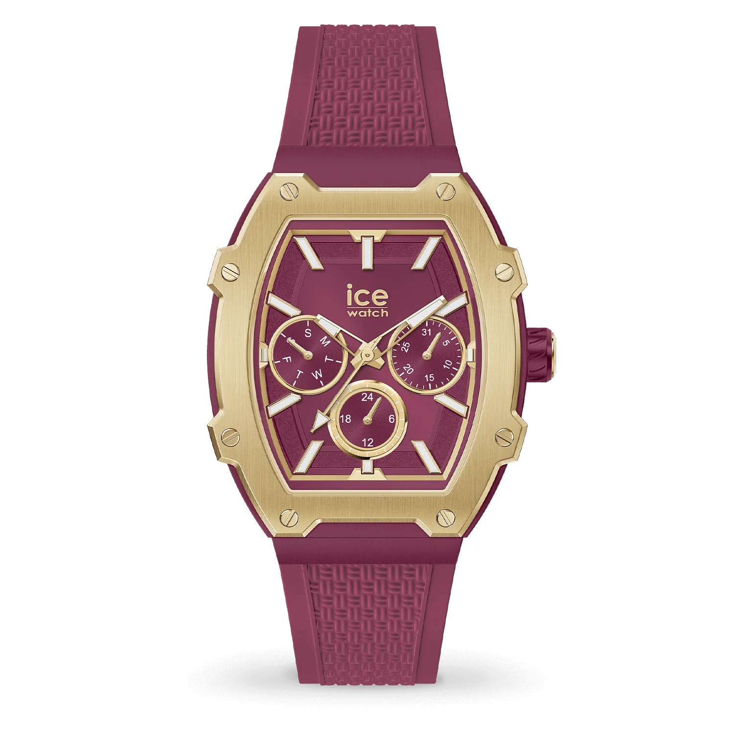 Ice-Watch Ice Watch Ice Boliday - Gold Burgundy WoMens 022868 Silicone - One Dimension