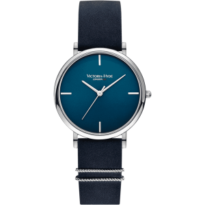 Victoria Hyde London Womens Watch Seven Sisters Simple Leather, blue silver – Blue/Navy Stainless Steel – One Size
