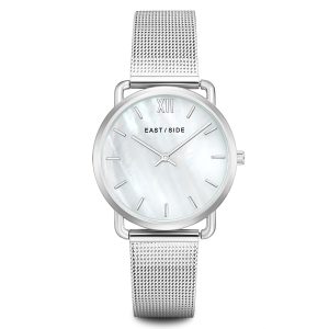Eastside Womens Female Quartz Silver Stainless Steel Watch Metal Composite – One Size