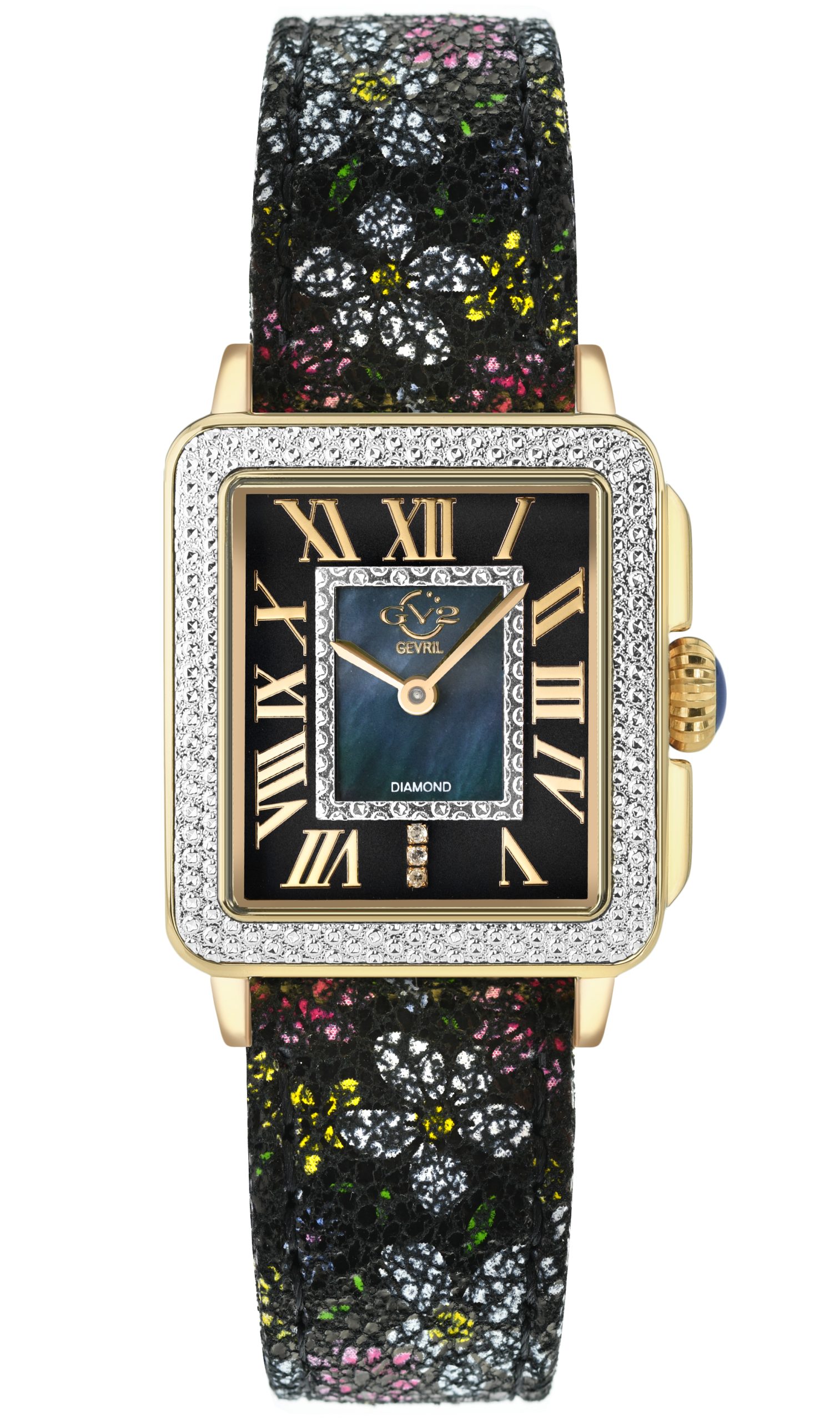 Gv2 Womens Padova Leather Black 12307F Swiss Quartz Watch - One Size