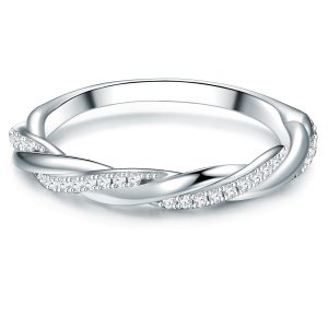 Tresor 1934 Womens Trilani Feminine Sterling Silver Ring – Dimension I