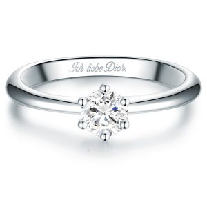 Tresor 1934 Womens Trilani Feminine Sterling Silver Ring – Dimension N