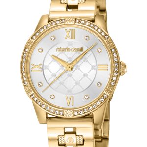 Roberto Cavalli RC5L032M0055 Womens Quartz Silver Stainless Steel 5 ATM 30 mm Watch – Gold – One Size
