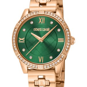 Roberto Cavalli RC5L032M0075 Womens Quartz Dark Green Stainless Steel 5 ATM 30 mm Watch – One Size