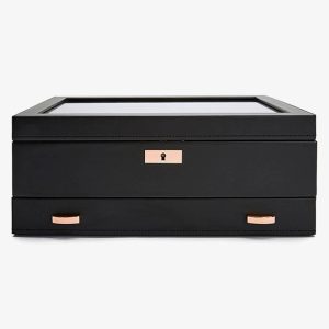 WOLF Axis Copper 10 Piece Watch Box With Drawer 488216