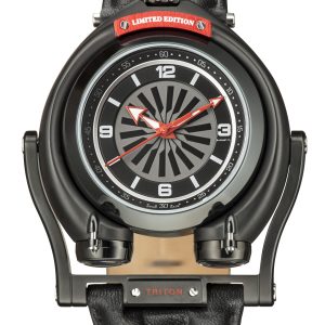 Gevril GV2 Triton Mens Black Dial Calfskin Leather Watch – One Size