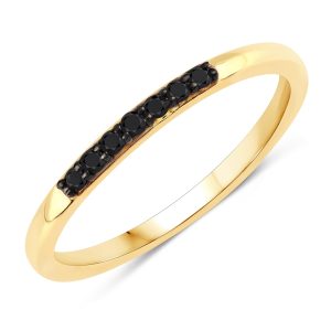 Rafaela Donata Womens Khushi Female Sterling Silver Ring – Gold – Size N