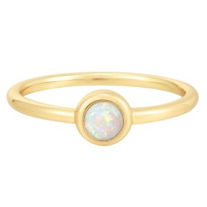 Glanzstücke München Womens Female Sterling Silver Ring – Gold – Size I
