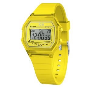 Ice-Watch Childrens Unisex Ice Watch Ice Digit Retro – Electric Yellow – Clear Child’s 022891 Silicone – One Size
