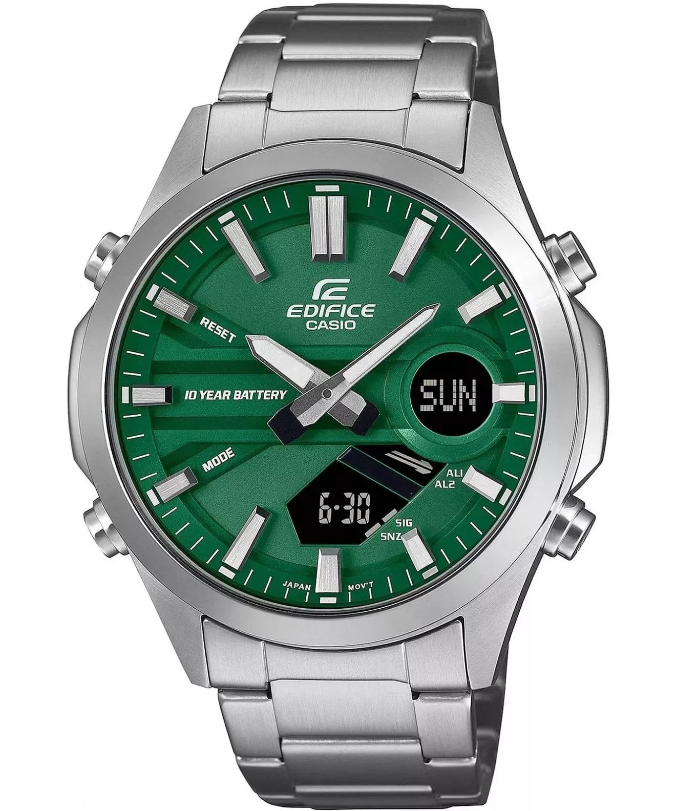Casio Edifice Mens Silver Watch EFV-C120D-3AEF Stainless Steel (archived) - One Size