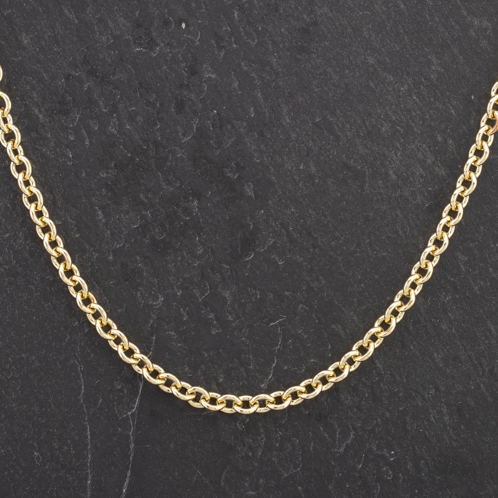 Pre-Owned 9ct Yellow Gold 16 Inch Cable Chain 4103059