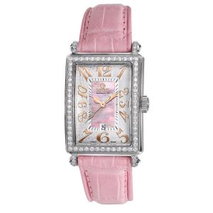 Gevril WoMens 7248RL Mini Quartz Avenue of Americas Pink Diamond Watch – One Size