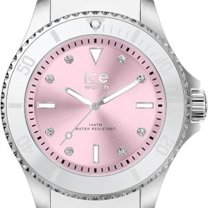 Ice-Watch Ice Watch Ice Metal – White Pastel Red WoMens 020366 Silicone – One Measurement