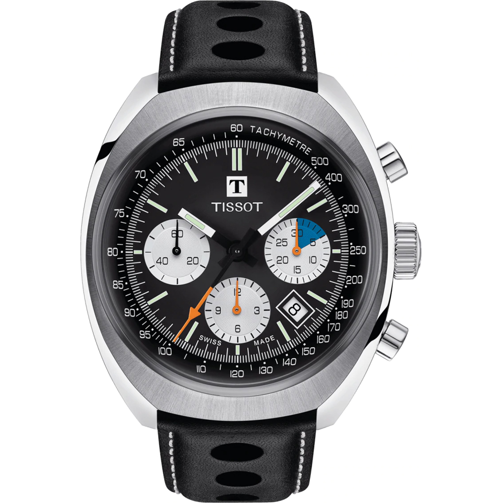 Tissot Heritage 1973 Mens Black Watch T1244271605100 Leather-based (archived) - One Measurement