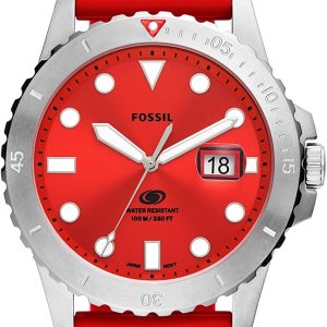 Fossil Blue Mens Red Watch FS5997 Silicone – One Size