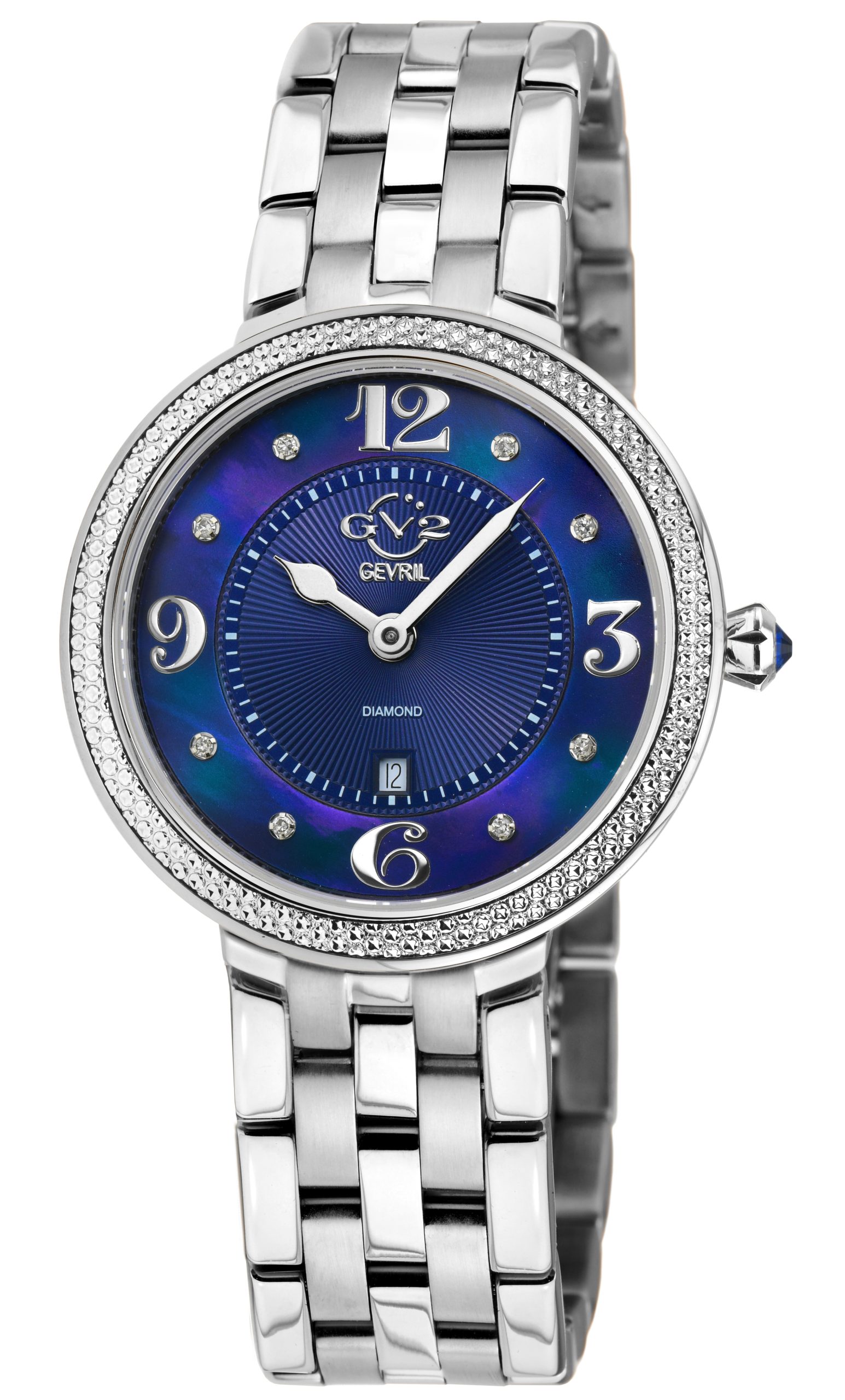 Gv2 Womens Verona Swiss Quartz Diamond Stainless Steel Watch - Silver - One Size