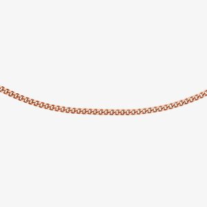 9ct Rose Gold 46cm Diamond-Cut Curb Chain 5.13.6564