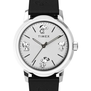 Timex Peanuts Marlin Mens Black Watch TW2W54000 Leather (archived) – One Size