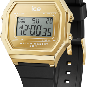 Ice-Watch Ice Watch Ice Digit Unfashionable – Steel Gold Reflect – Black Unisex’s 022731 Silicone – One Measurement