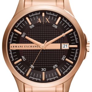 Armani Exchange Hampton Mens Rose Gold Watch AX2449 Stainless Steel (archived) – One Size