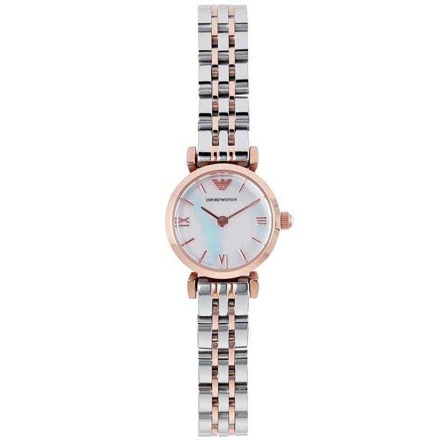 Armani Womens Ladies AR1764 Watch - Silver & Rose Gold Stainless Steel - One Size