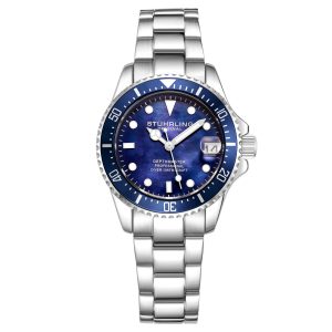 Stührling Womens Depthmaster 3950L Quartz 32mm Fashion – Blue – One Size