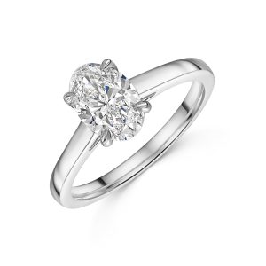 Platinum Lab Grown 1.50ct Oval Diamond Solitaire