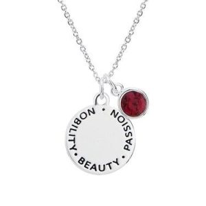 Karma July Birthstone Necklace – Silver