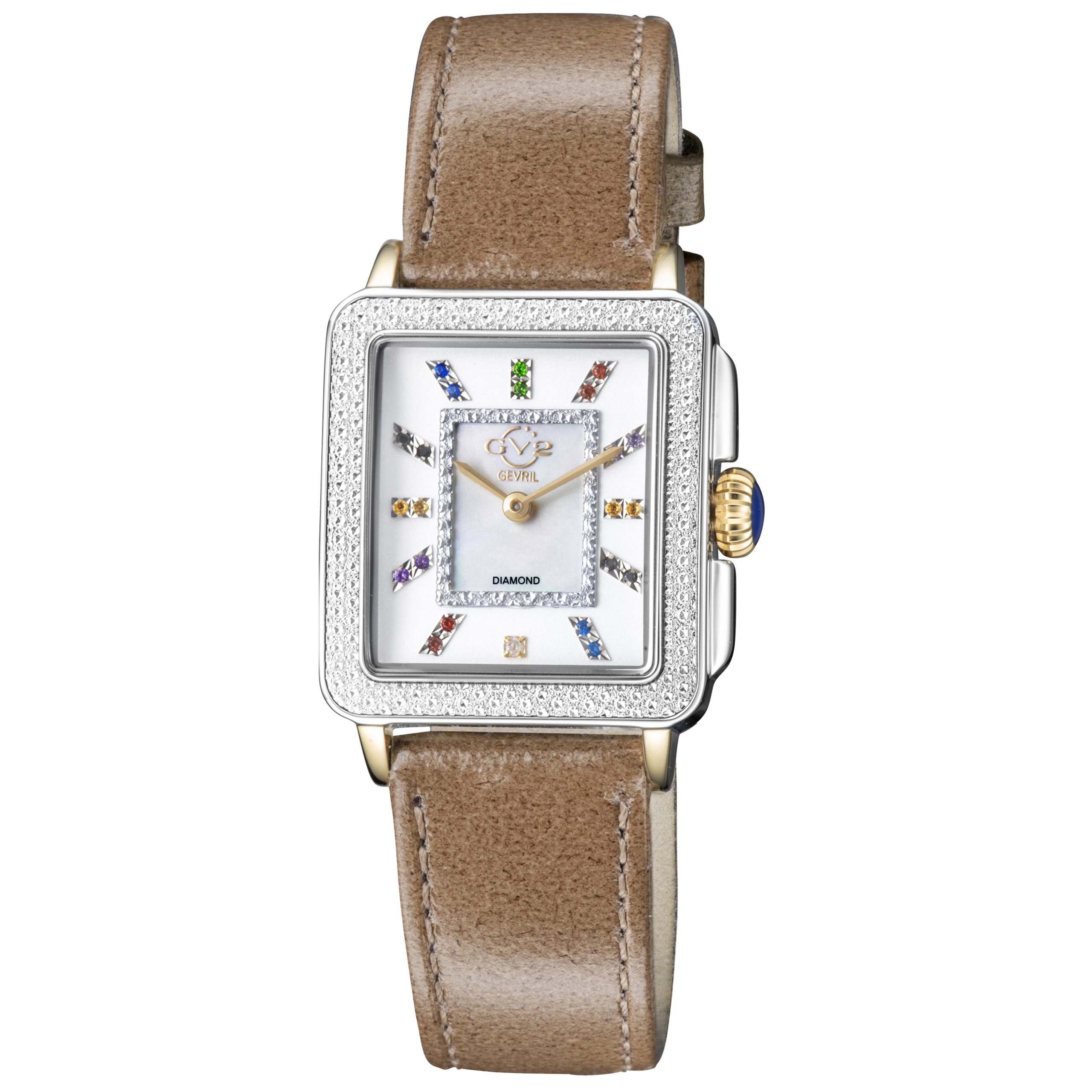 Gv2 Womens Padova Gemstone Swiss Quartz Diamond watch - Beige - One Dimension