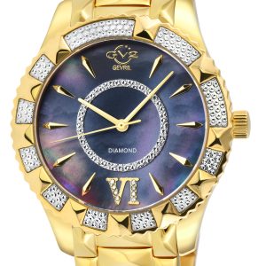 Gv2 Venice Womens Swiss Quartz Blue MOP Dial Bue Gold Stainless Steel Watch – One Size