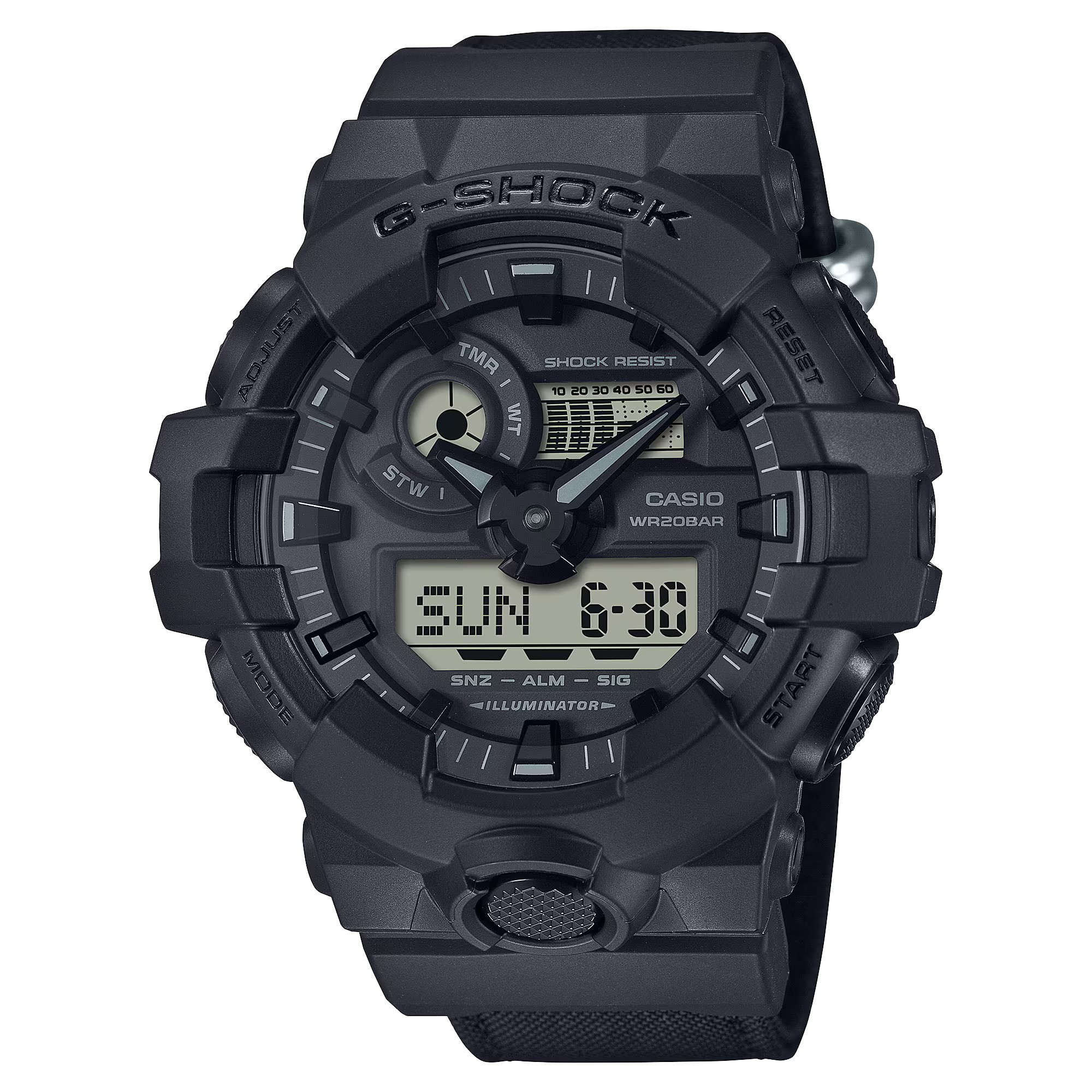 Casio G-shock Mens Black Watch GA-700BCE-1AER Fabric - One Size