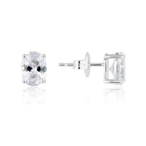 Argento Solitaire Stud Earrings – 925 Silver