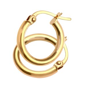Diamant L’Eternel Womens 9ct Yellow Gold Ladies Hoop Earrings – One Size