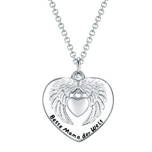 Rafaela Donata Womens Female Brass Necklace – Silver – Size 40cm