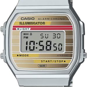 Casio Assortment WoMens Silver Watch A168WEHA-9AEF Stainless Metal (archived) – One Dimension