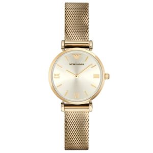 Emporio Armani Womens Ladies’ Watch AR1957 – Black/Gold Metal – One Size