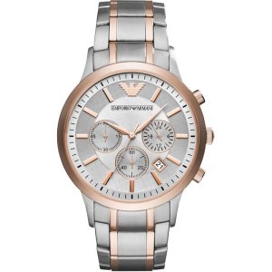 Emporio Armani Mens’ Chronograph Watch AR11077 – Silver Metal – One Size