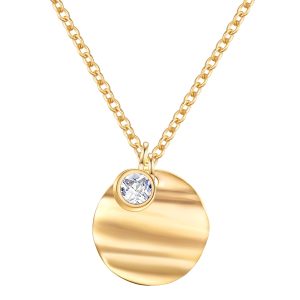 Eastside Womens Feminine Chrome steel Necklace – Gold Stainless Metal (archived) – One Dimension