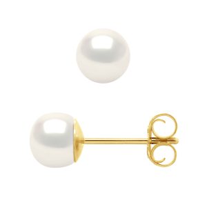 Diadema Womens – Earrings  Real Freshwater Pearls – White Gold – One Size