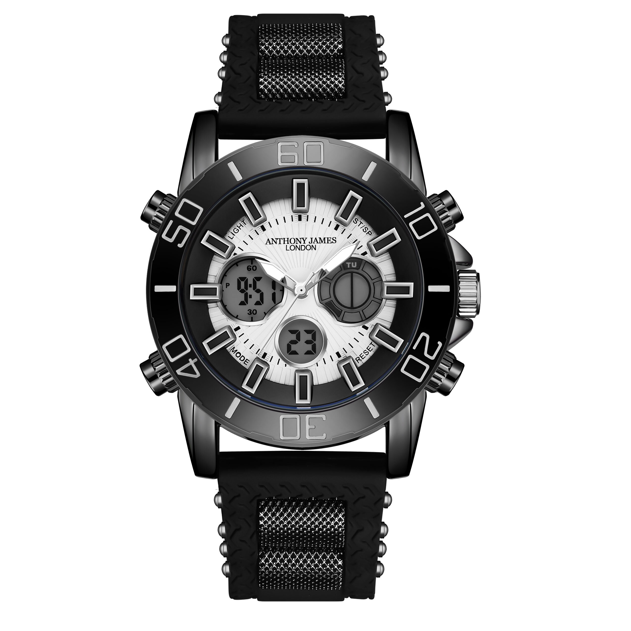 Anthony James Mens Hand Assembled Limited Edition Speedster Black - 5 Year Warranty Rubber - One Size