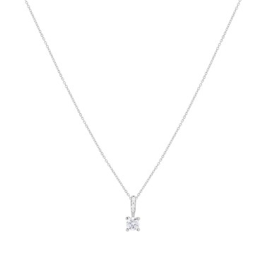 Argento Silver Sq. Crystal Necklace - 45cm