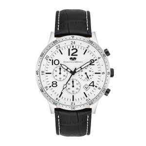 Rhodenwald & Söhne Mens Male Authentic leather-based Watch 43,8 mm – Silver Stainless Metal (archived) – One Measurement